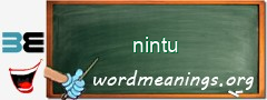 WordMeaning blackboard for nintu